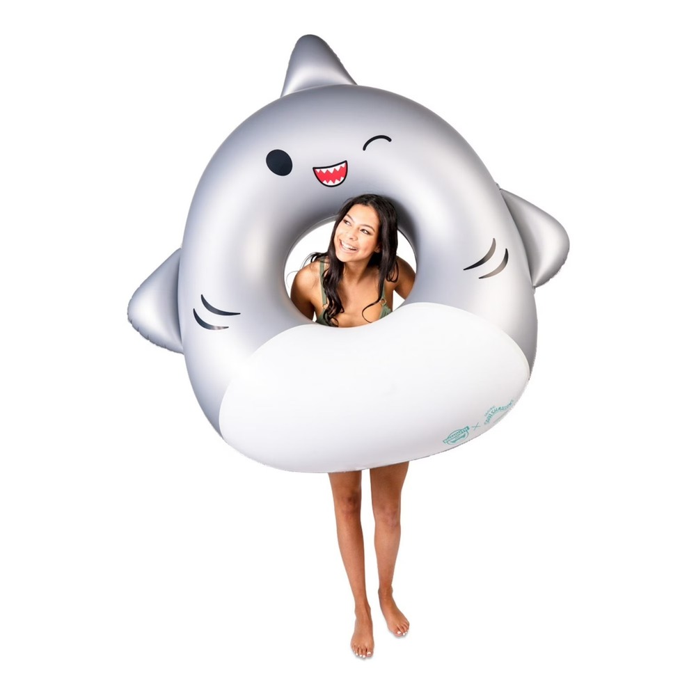 BigMouth x Squishmallows Gordon Shark Inflatable Pool Float Ring 50" 198lb NIB